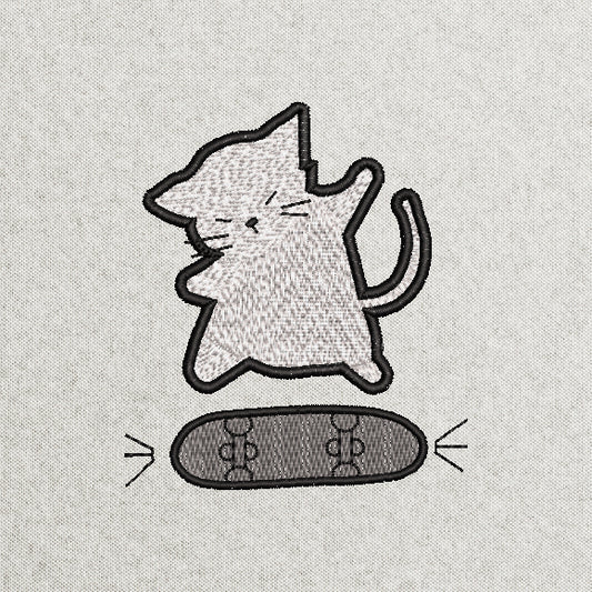 Skateboarding Cat