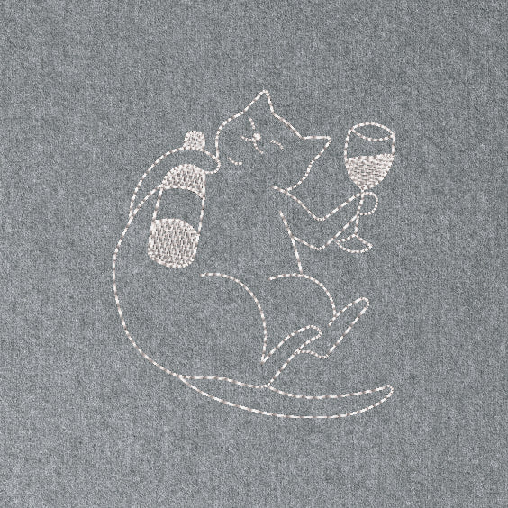 Cat With Wine