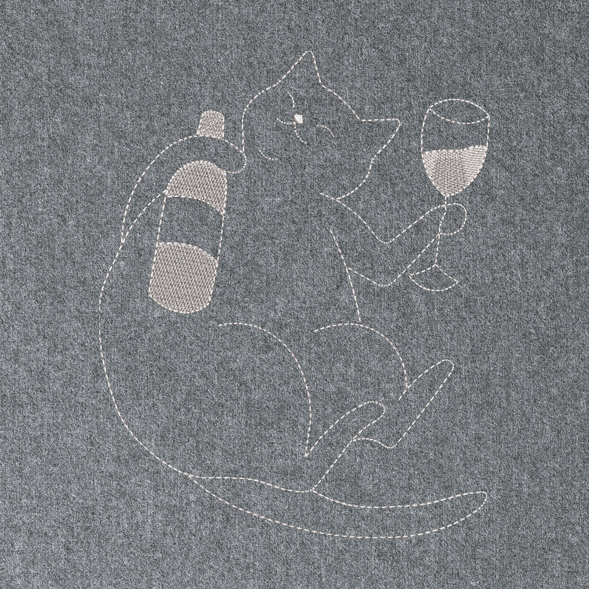 Cat With Wine